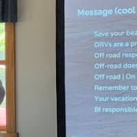 Student presents at the Sustainability Fair